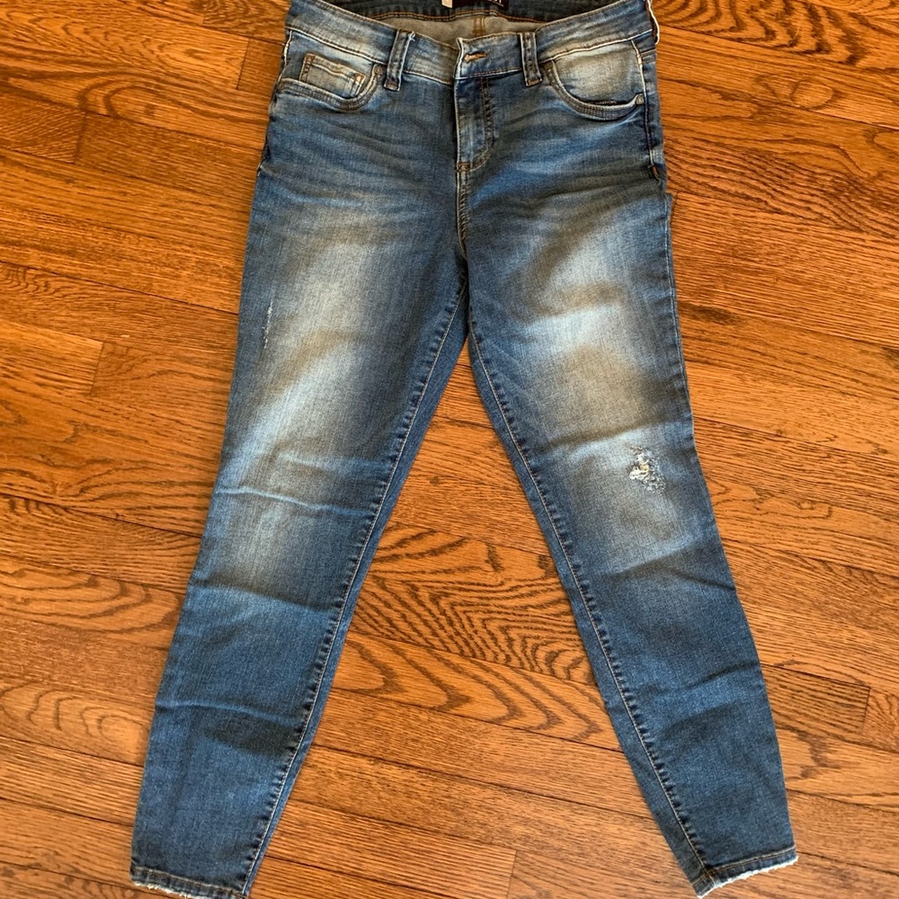 KUT medium wash skinny jeans